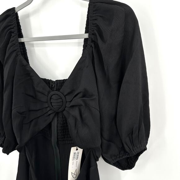 MINKPINK Audrey Cut Out Midi Dress in black Size L - Picture 3 of 11